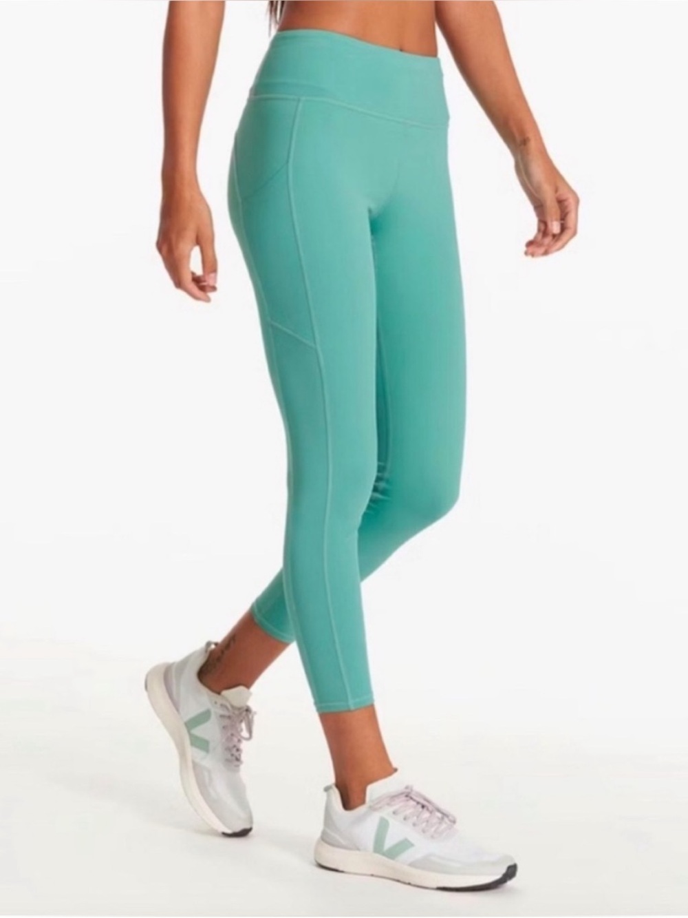 Vuori Stride Performance Leggings with pockets green small - Picture 1 of 7
